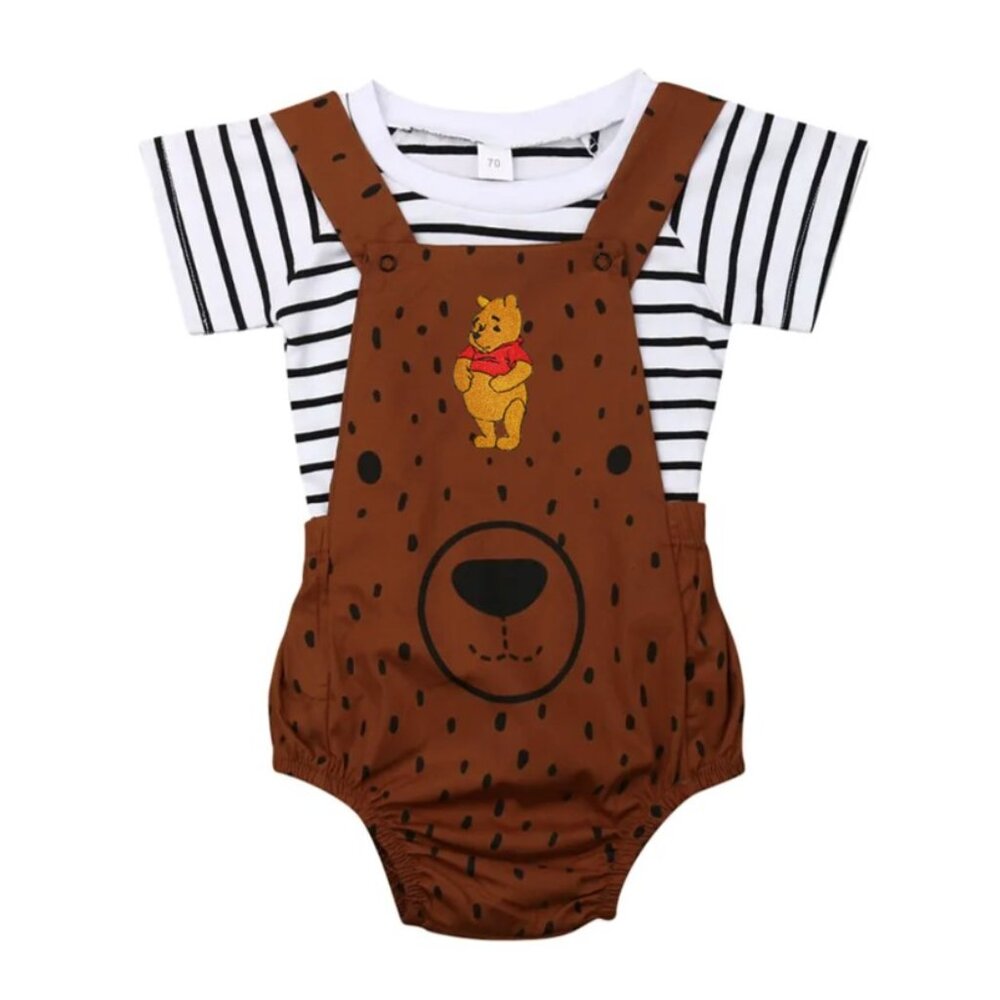 Winnie the  Pooh Outfit Boy Smash Cake Bear Birthday Outfit Pooh clothes Romper